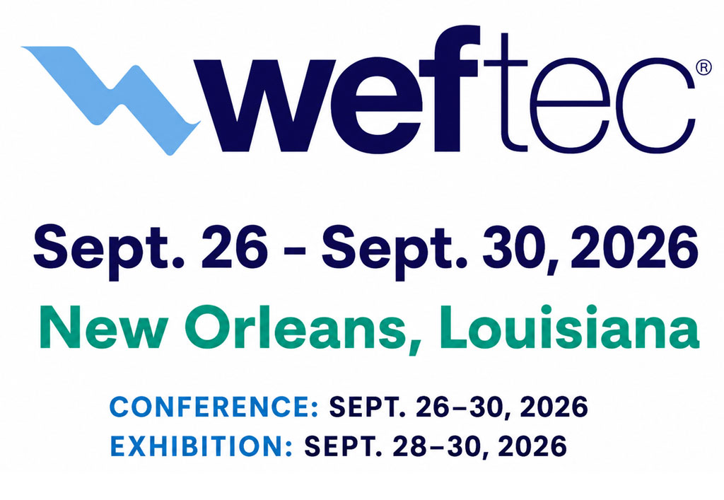 WEFTEC 2026 in New Orleans, September 26–30, 2026