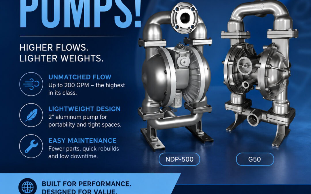 Yamada Introduces New 2-Inch AODD Pumps for Higher Flow and Lower Maintenance